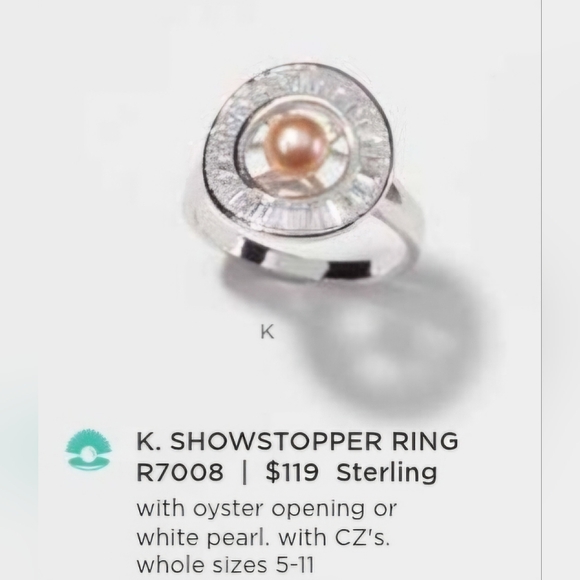 Vantel Pearls Showstopper Ring .925 Silver - Picture 1 of 6